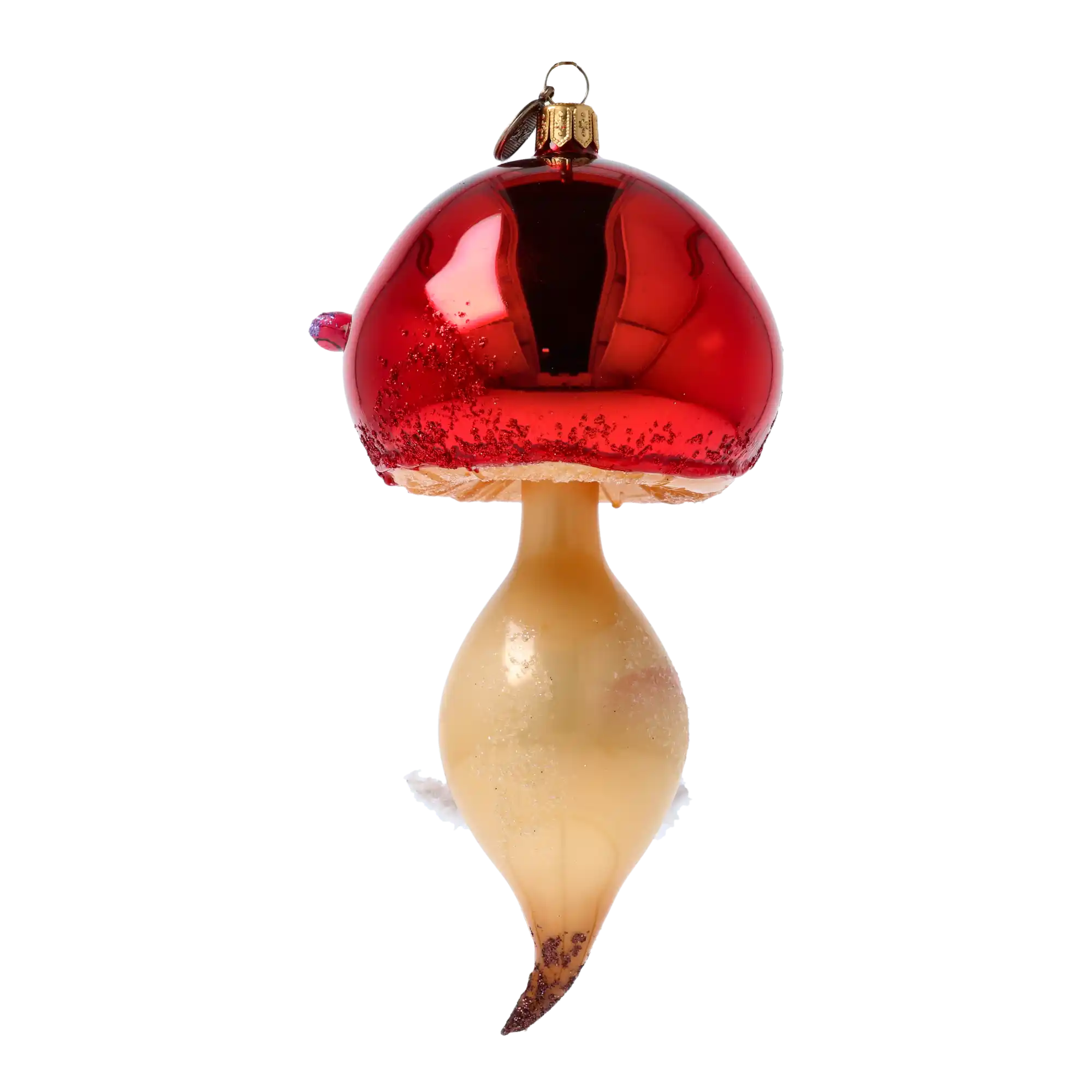 Grzybek Z Wąsem Szklana Ozdoba