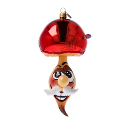 Mustached Mushroom in Scarlet