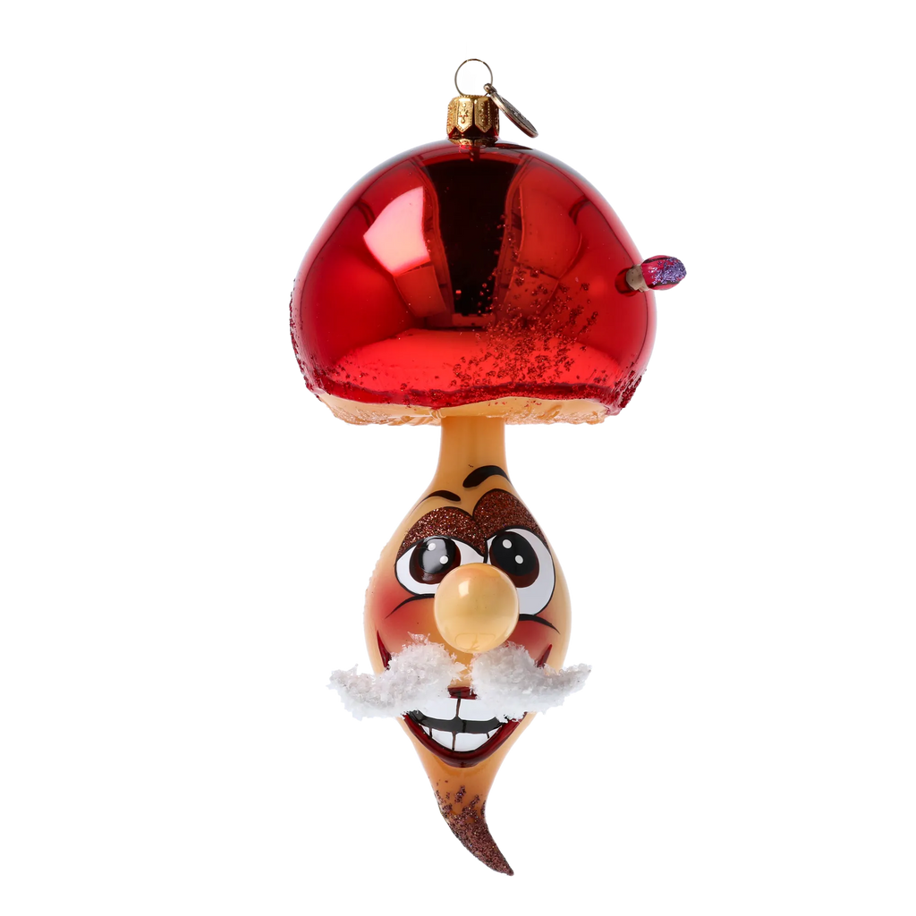 Jovial Redcap Elder | Hand-Painted Glass Ornament | Blubom 2022-448
