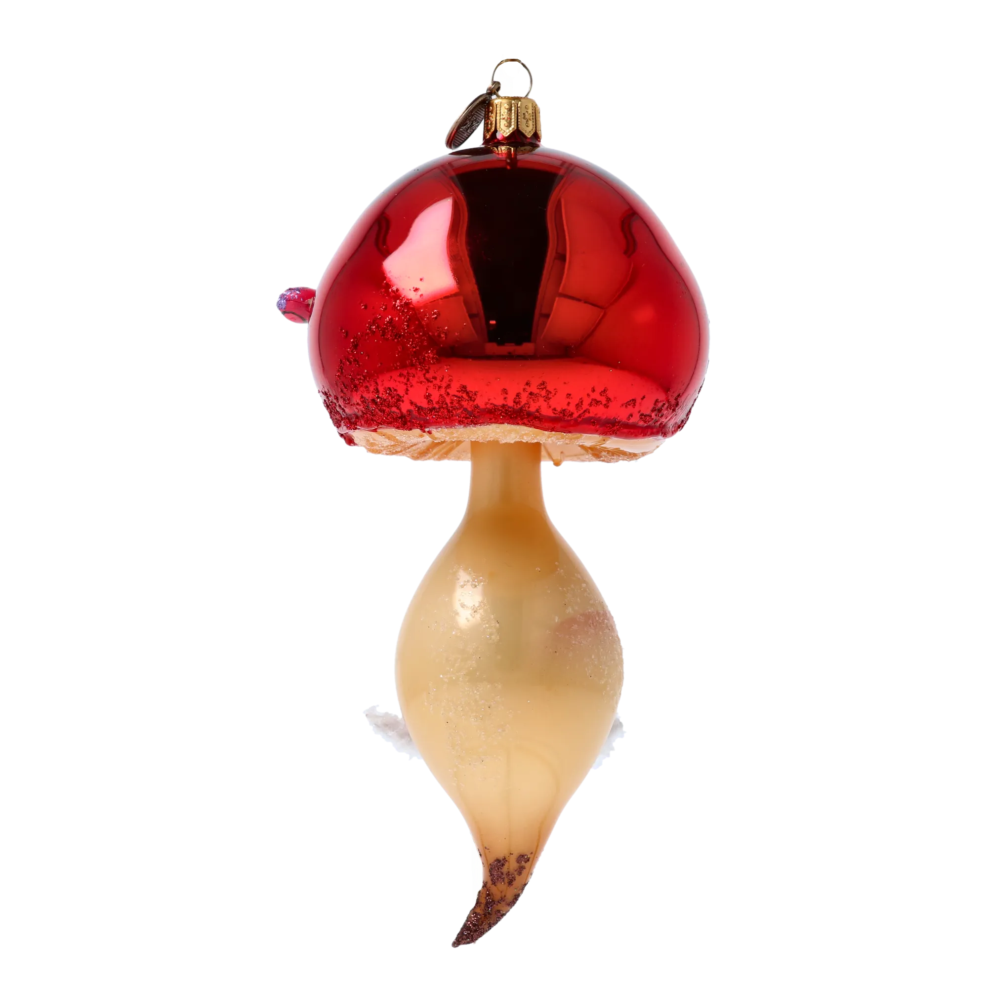 Mustachioed Scarlet Mushroom Premium christmas glass ornament 2022-448
