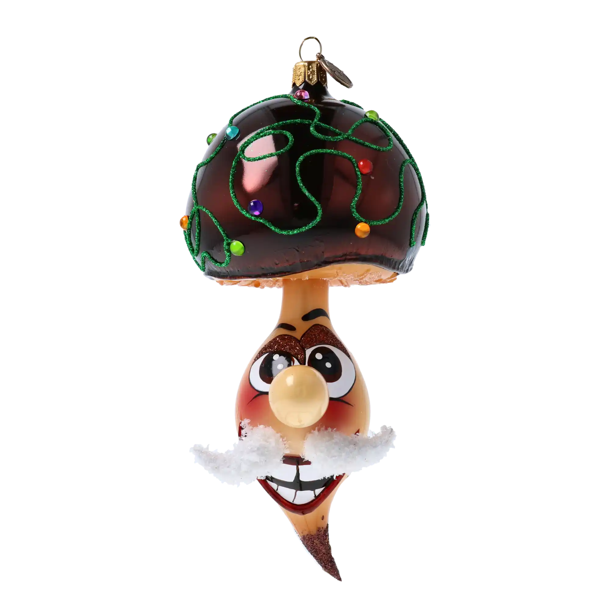 Borowik W Światełkach Szklana Ozdoba