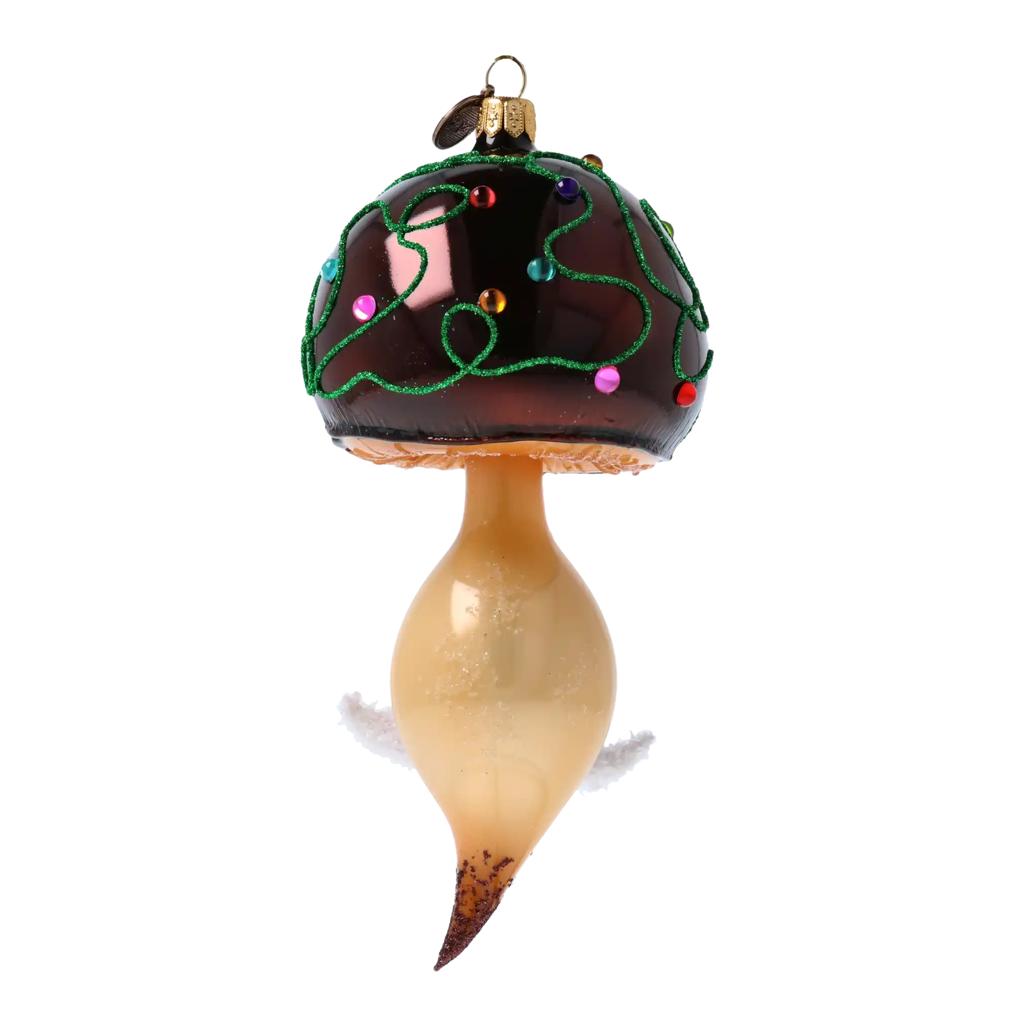 Borowik W Światełkach Szklana Ozdoba