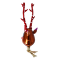 Załaduj obraz do przeglądarki galerii, Rudy the Sparkling Reindeer Handmade Glass Christmas ornament free blowing 2022-453
