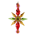 Ruby Meridian Pulse | Hand-Painted Glass Ornament | Blubom 2022-460