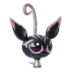 Nocturnal Rose Familiar | Hand-Painted Glass Ornament | Blubom 2022-463
