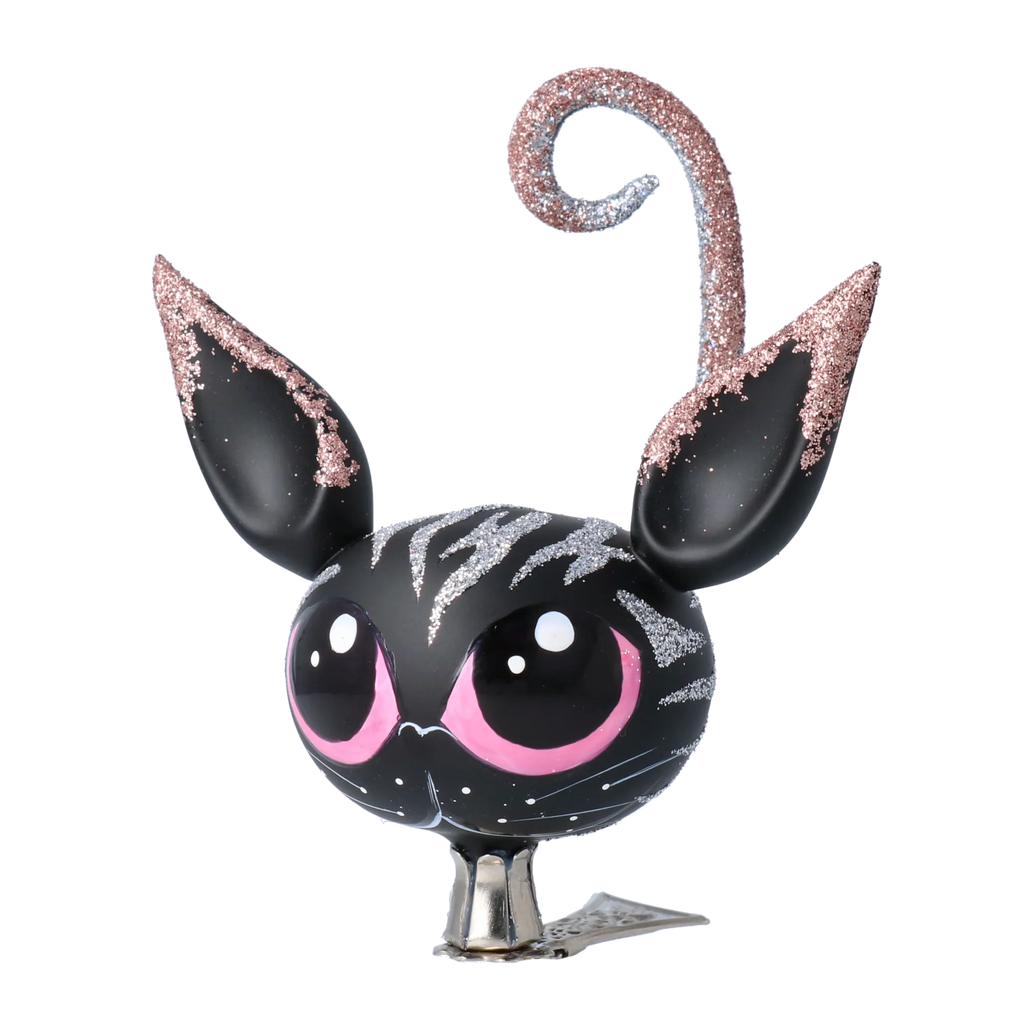 Nocturnal Rose Familiar | Hand-Painted Glass Ornament | Blubom 2022-463