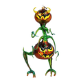 Załaduj obraz do przeglądarki galerii, Gilded Horned Pumpkin Ghoul Premium christmas glass ornament 2022-466
