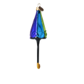 Load image into Gallery viewer, Rainbow Jewel Parasol Premium christmas glass ornament 2022-467
