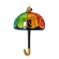 Load image into Gallery viewer, Vibrant Rainbow Parasols Premium christmas glass ornament 2022-468

