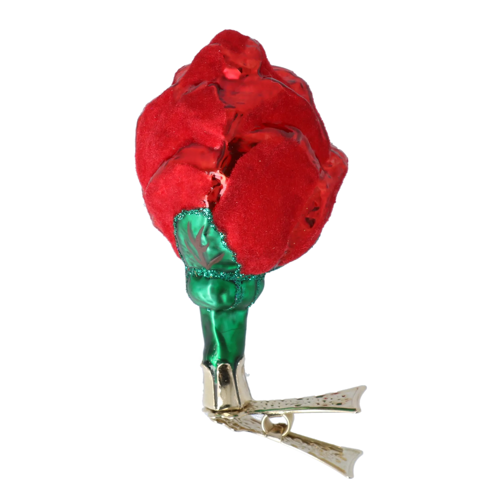 Scarlet Promise | Hand-Painted Glass Ornament | Blubom 2022-469