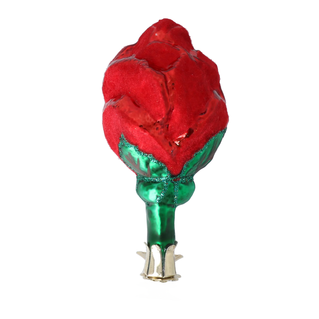 Scarlet Promise | Hand-Painted Glass Ornament | Blubom 2022-469