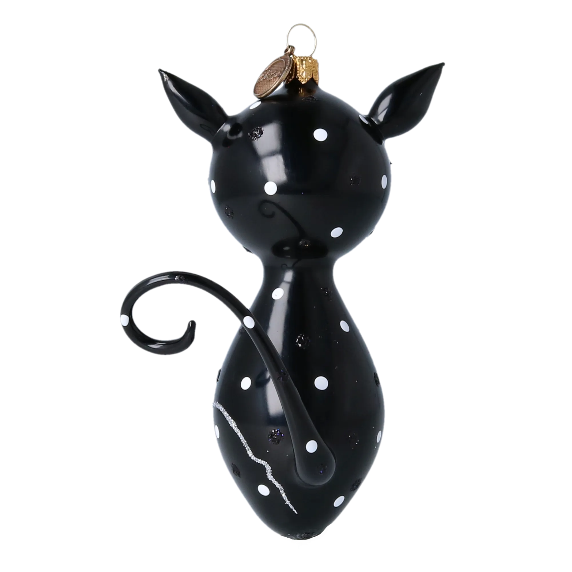 Midnight Cat and Mouse Premium christmas glass ornament 2022-471