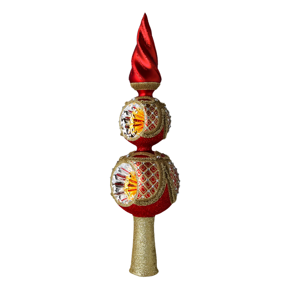 Gilded Solar Zenith | Hand-Painted Glass Ornament | Blubom 2022-479