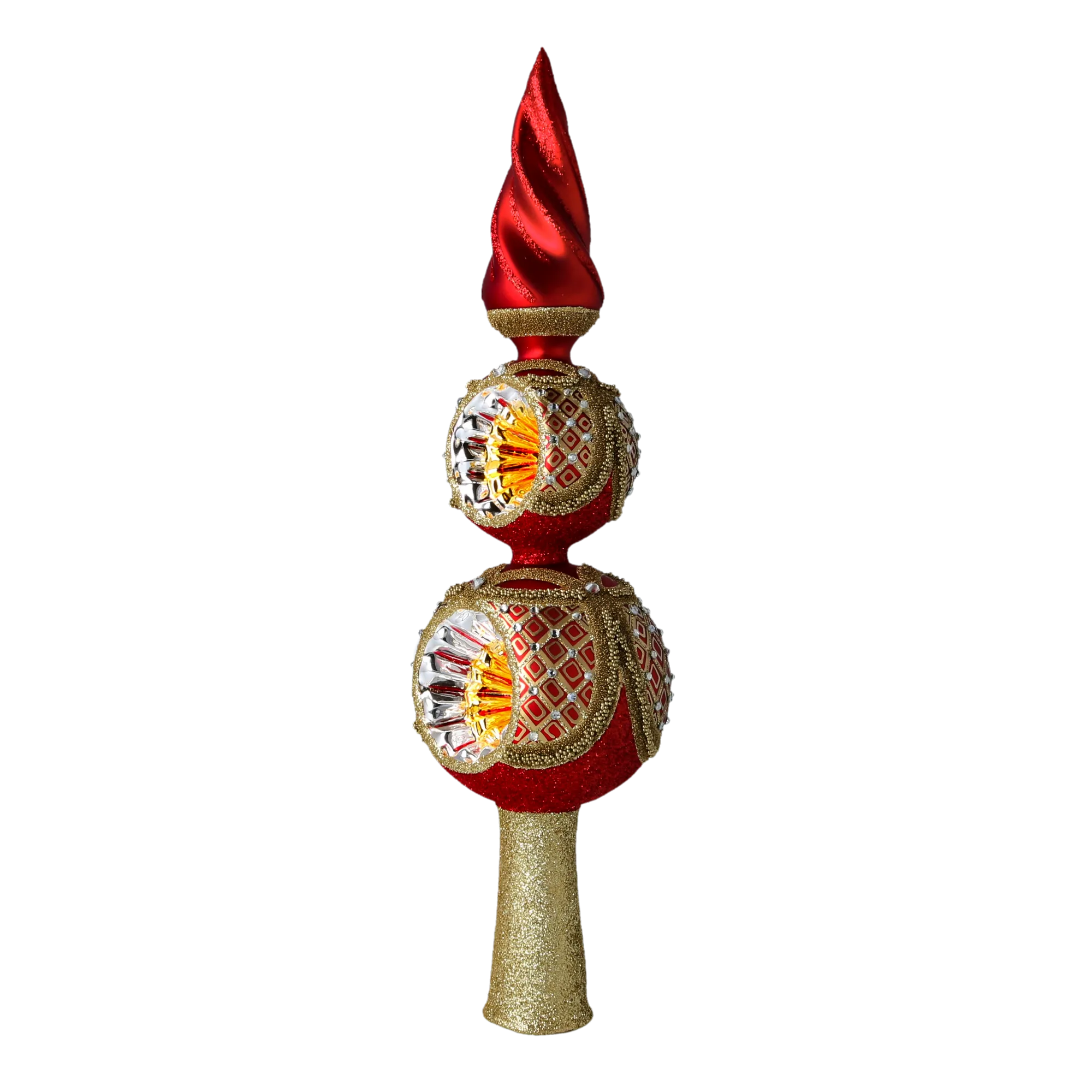 Christmas Glow - Handmade Glass Christmas ornament. 2022-479