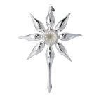Silver Midnight Silence | Hand-Painted Glass Ornament | Blubom 2022-480