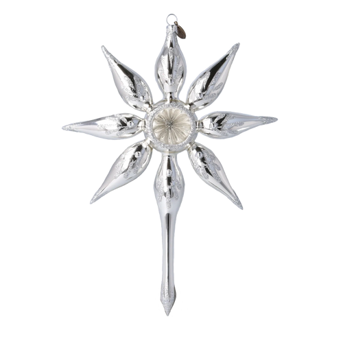 Silver Midnight Silence | Hand-Painted Glass Ornament | Blubom 2022-480