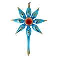 Glacial Ember | Hand-Painted Glass Ornament | Blubom 2022-481