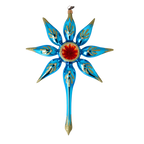 Glacial Ember | Hand-Painted Glass Ornament | Blubom 2022-481