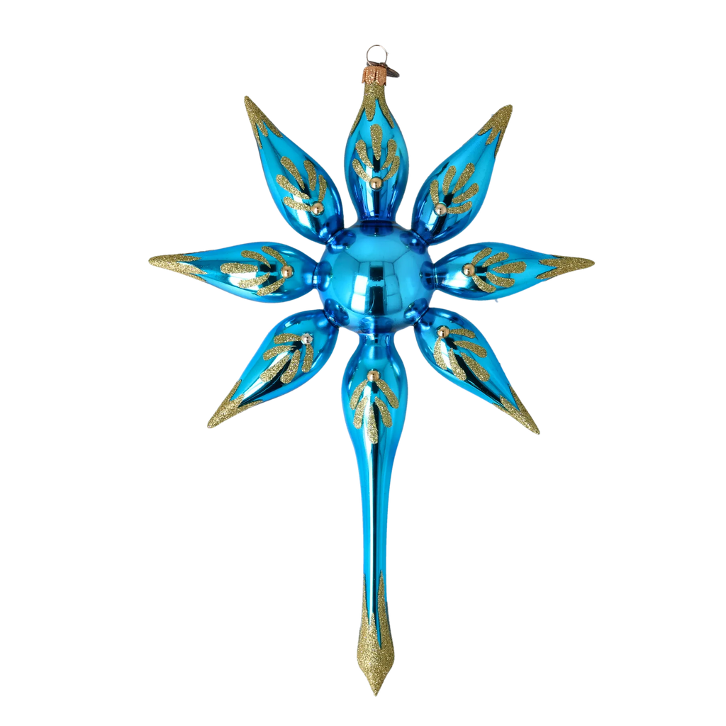 Glacial Ember | Hand-Painted Glass Ornament | Blubom 2022-481