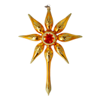 Gilded Zenith Radiance | Hand-Painted Glass Ornament | Blubom 2022-482