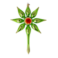 Load image into Gallery viewer, Winter Morning Star. Handmade Glass Christmas ornament. 2022-483
