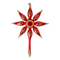Gilded Crimson Zenith | Hand-Painted Glass Ornament | Blubom 2022-484