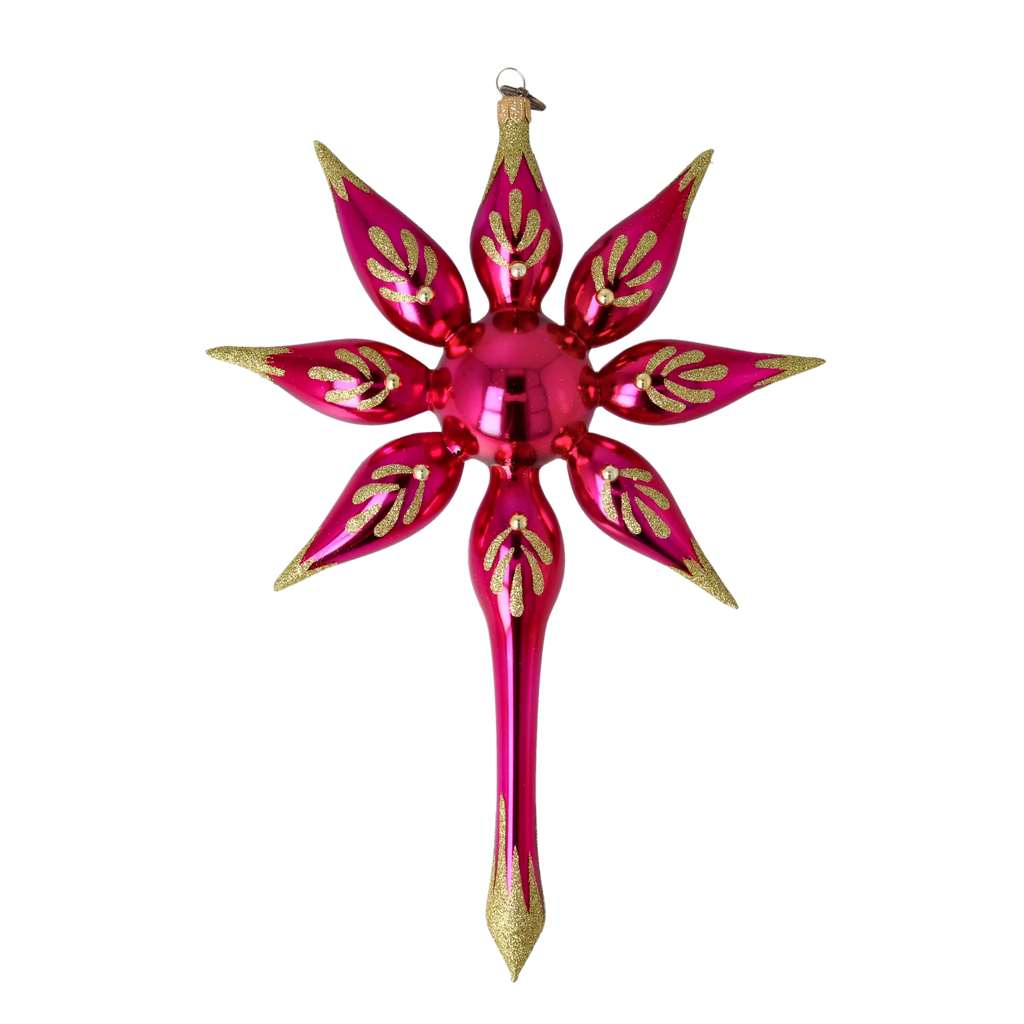 Magenta Solstice | Hand-Painted Glass Ornament | Blubom 2022-485