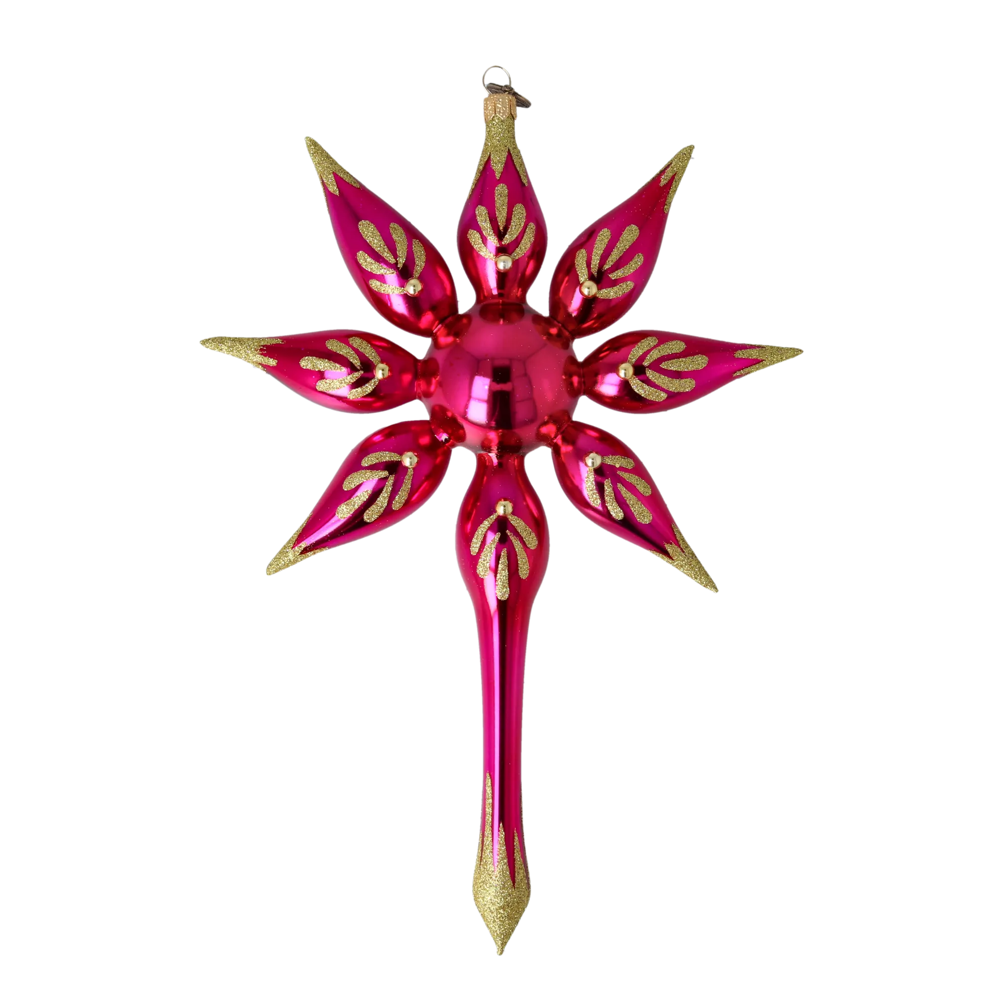 Star of the Fairy Tale Night. Handmade Glass Christmas ornament. 2022-485