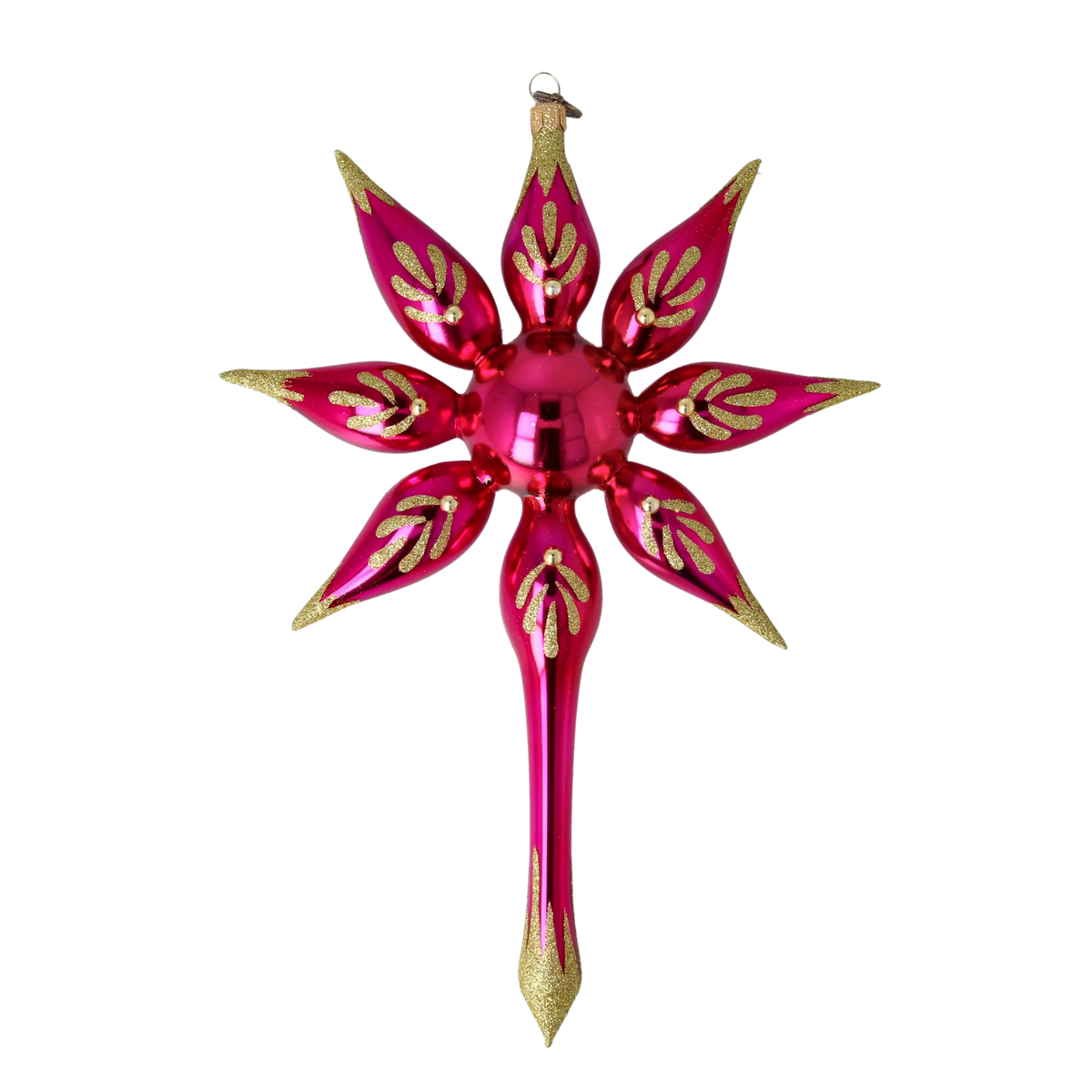 Magenta Solstice | Hand-Painted Glass Ornament | Blubom 2022-485