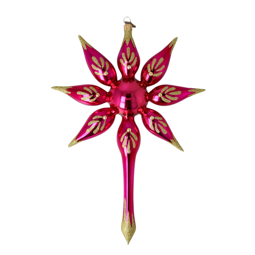 Magenta Solstice | Hand-Painted Glass Ornament | Blubom 2022-485