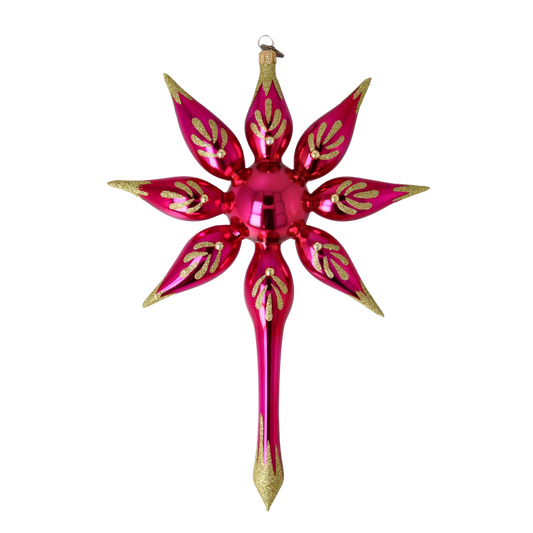 Star of the Fairy Tale Night. Handmade Glass Christmas ornament. 2022-485