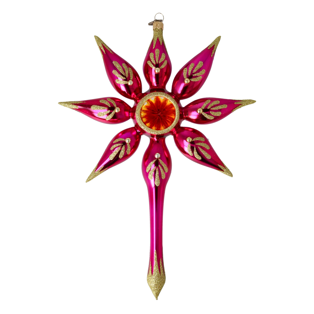 Magenta Solstice | Hand-Painted Glass Ornament | Blubom 2022-485