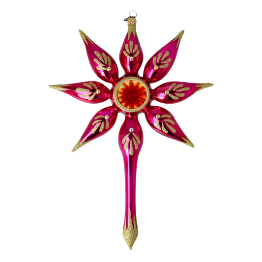 Star of the Fairy Tale Night. Handmade Glass Christmas ornament. 2022-485