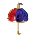 Vibrant Gilded Parasol | Hand-Painted Glass Ornament | Blubom 2022-486