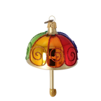 Vibrant Gilded Parasol | Hand-Painted Glass Ornament | Blubom 2022-486