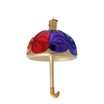 Załaduj obraz do przeglądarki galerii, Vibrant Rainbow Parasol Premium christmas glass ornament 2022-486
