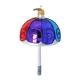 Załaduj obraz do przeglądarki galerii, Prismatic Rainbow Parasol Premium christmas glass ornament 2022-488
