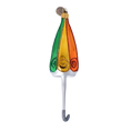 Load image into Gallery viewer, Rainbow Gilded Parasol Premium christmas glass ornament 2022-489
