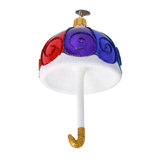 Rainbow Parasol Premium christmas glass ornament 2022-490