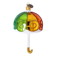 Załaduj obraz do przeglądarki galerii, Rainbow Parasol Premium christmas glass ornament 2022-490
