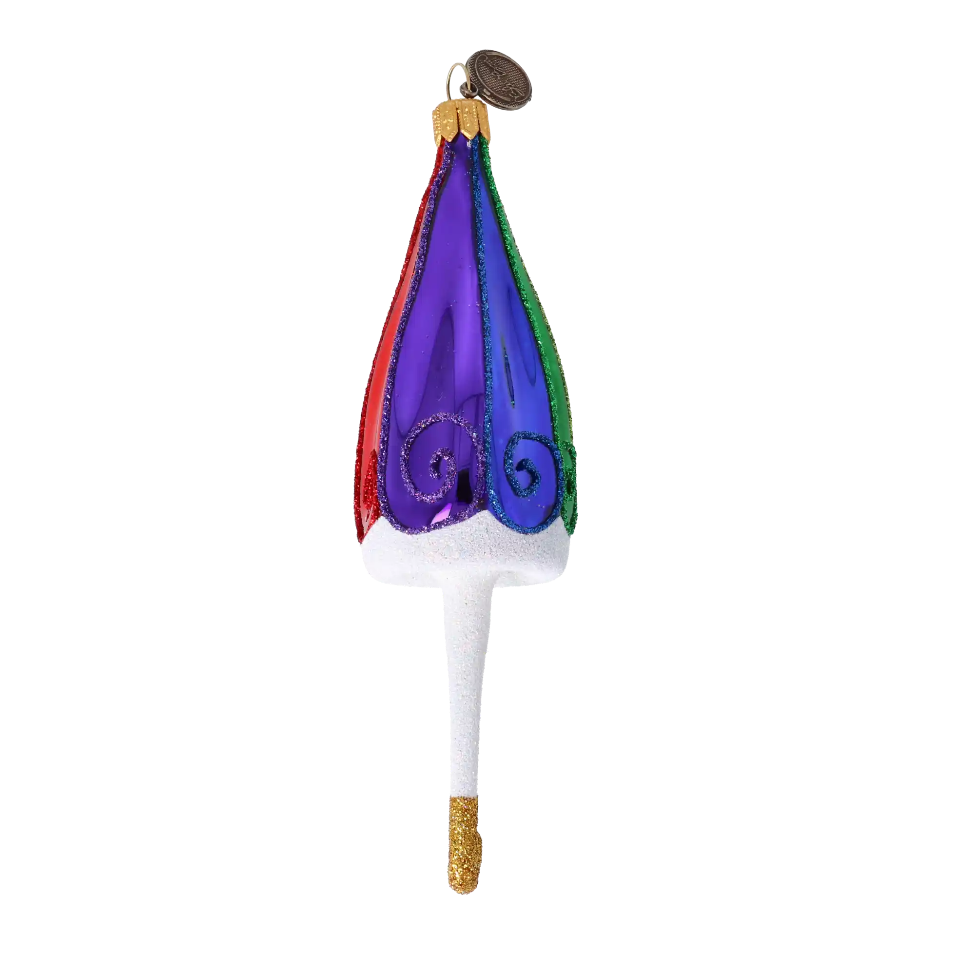 Malownicza Złożona Parasolka Szklana Ozdoba