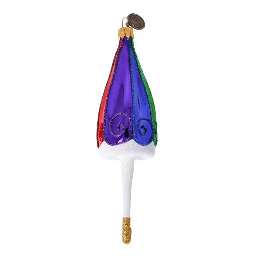 Malownicza Złożona Parasolka Szklana Ozdoba