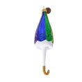 Load image into Gallery viewer, Sapphire and Emerald Parasol Premium christmas glass ornament 2022-491
