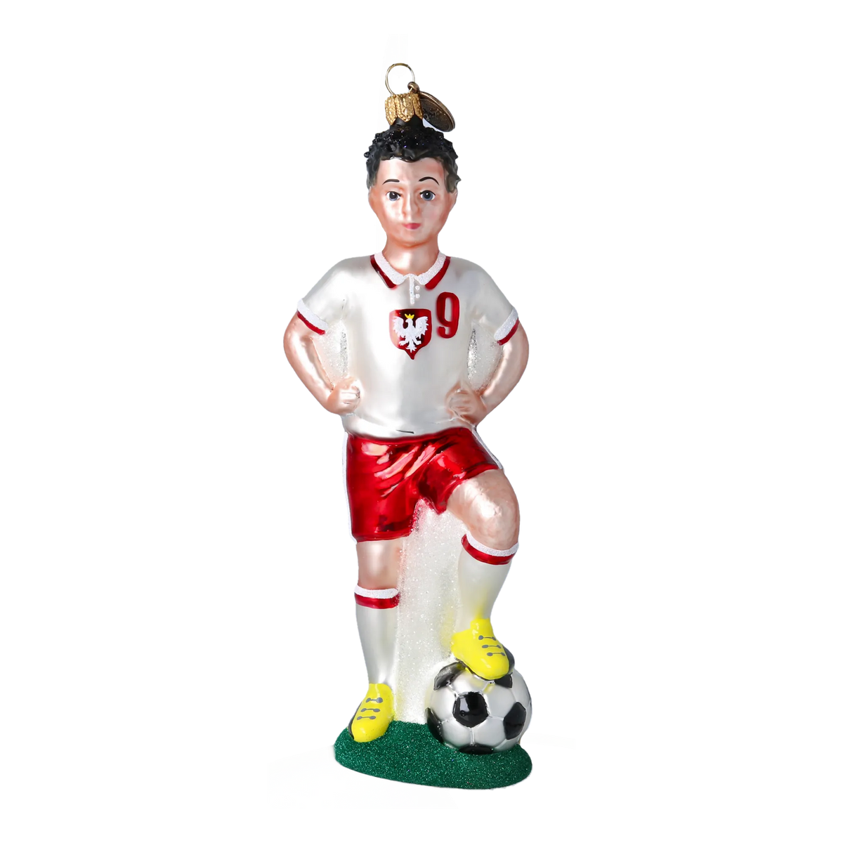 Valiant Number Nine | Hand-Painted Glass Ornament | Blubom 2022-496