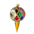Gilded Jubilee | Hand-Painted Glass Ornament | Blubom 2022-498