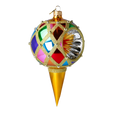 Załaduj obraz do przeglądarki galerii, Glass Ornament Royal Jewel Handmade Glass Christmas ornament 2022-498
