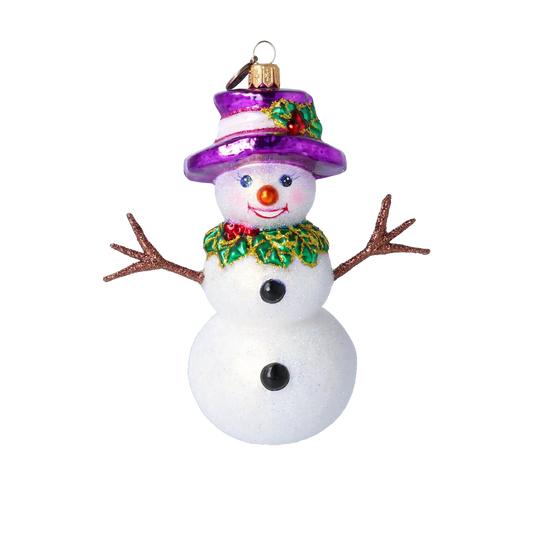 Jesienny Bałwanek Szklana Ozdoba