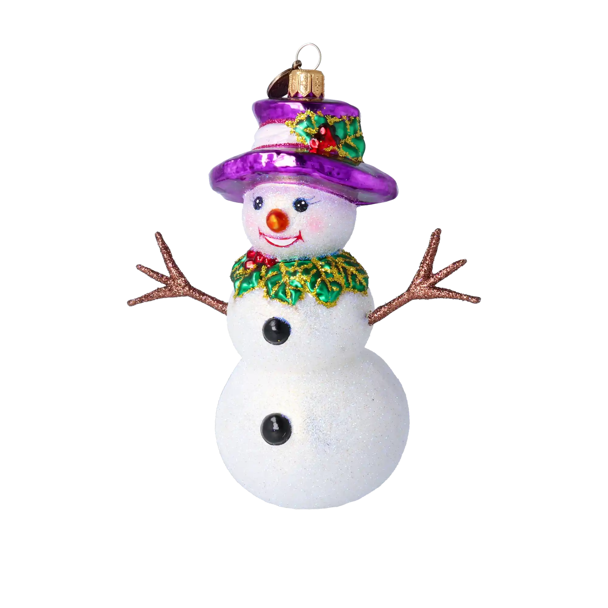 Jesienny Bałwanek Szklana Ozdoba