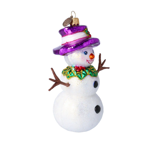 Jesienny Bałwanek Szklana Ozdoba