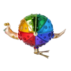 Cheerful Snail Voyager | Hand-Painted Glass Ornament | Blubom 2022-500